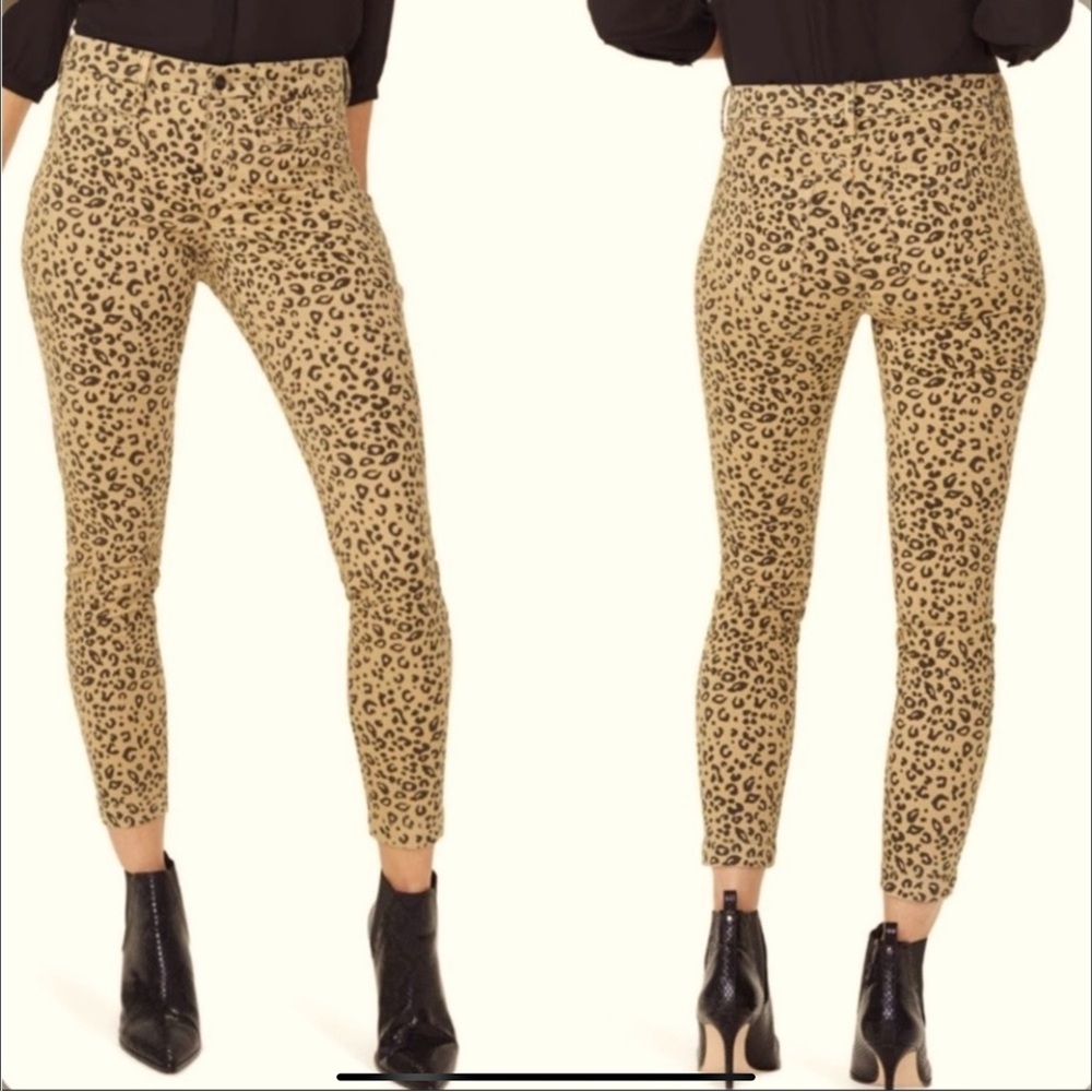 NYDJ Leopard Print Skinny Jeans - Green and Black - Picture 3 of 3
